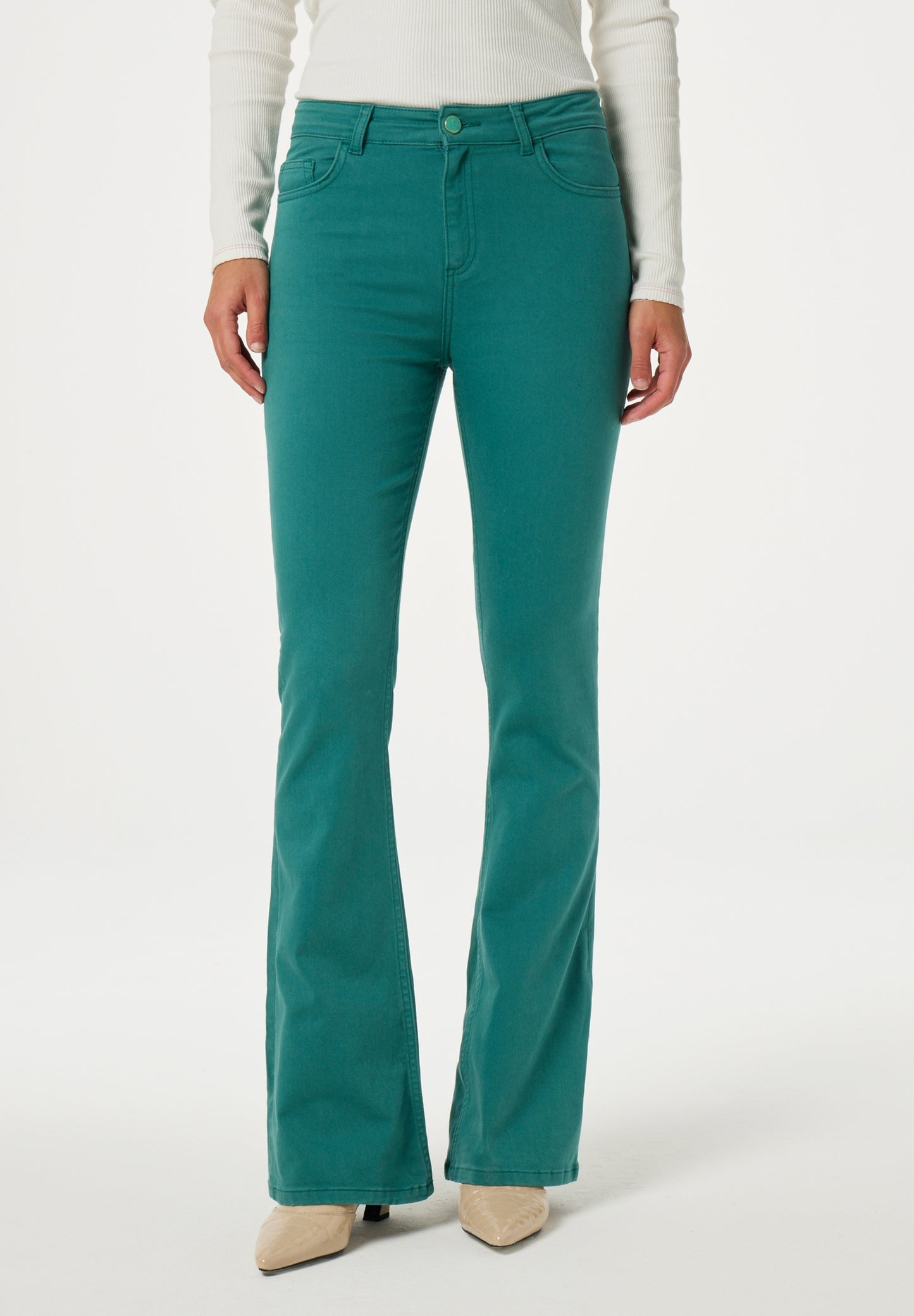 FABIENNE CHAPOT JEANS EVA FLARE BOTTLE GREEN