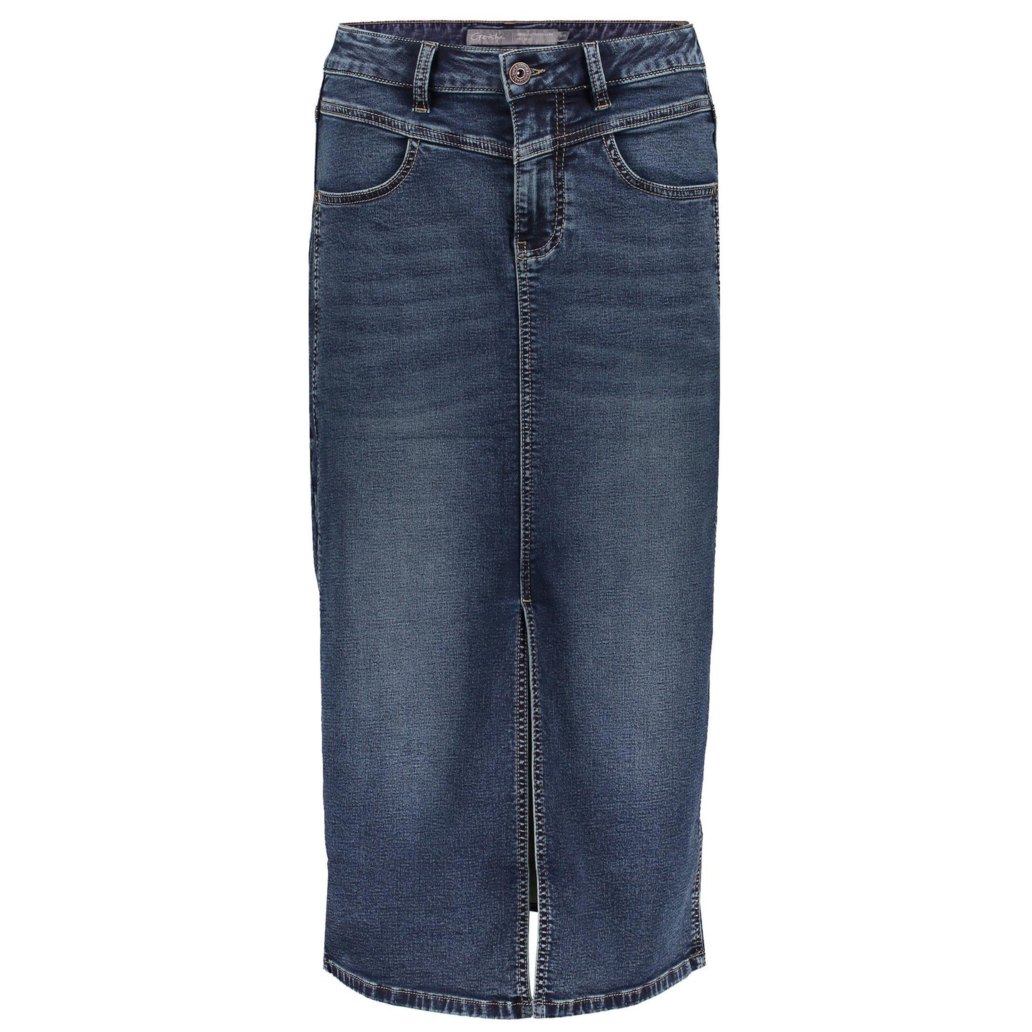 GEISHA ROK JEANS MET SPLIT MID BLUE DENIM