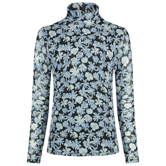 FABIENNE CHAPOT TOP JANE BLACK/BRIGHT BLUE