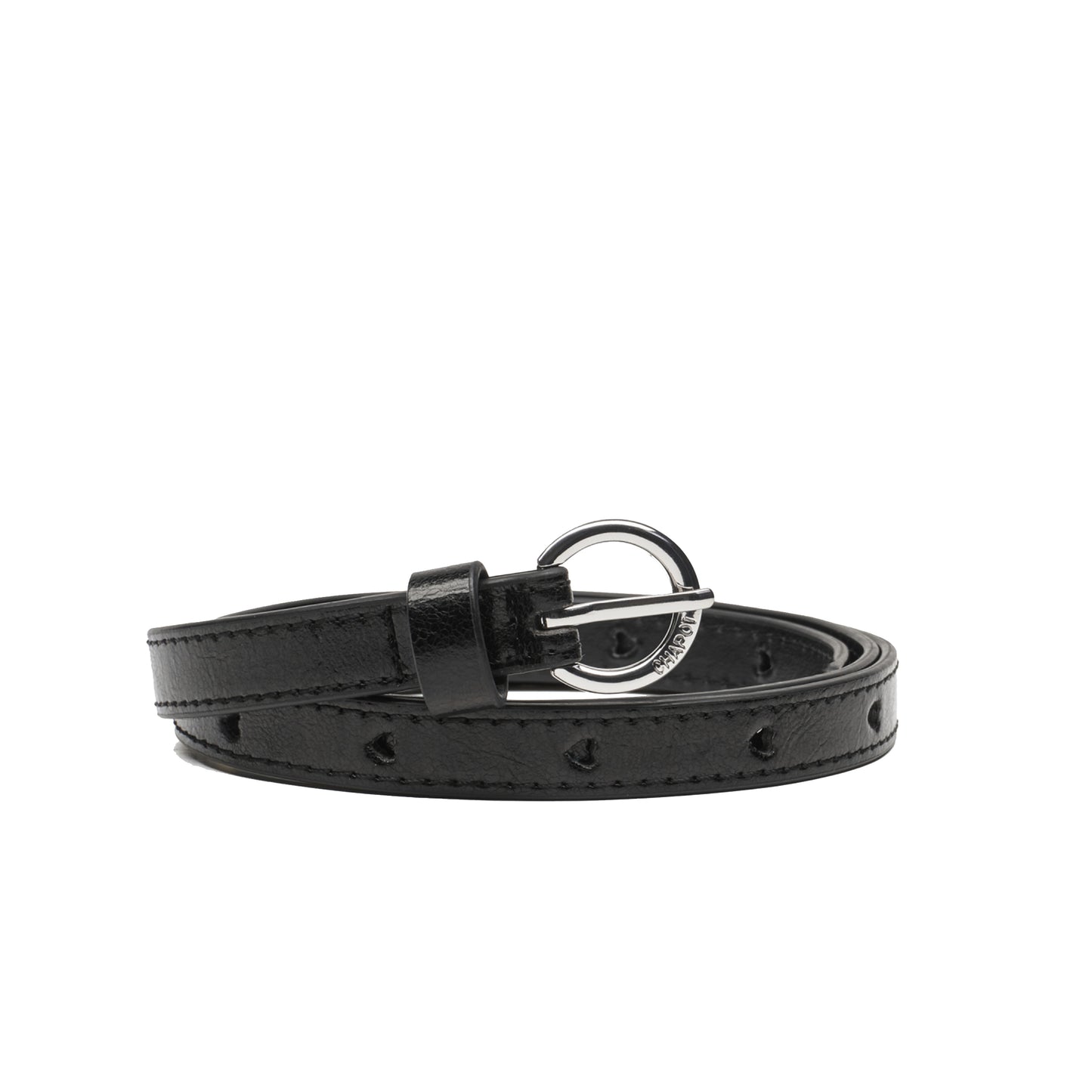 FABIENNE CHAPOT RIEM CUT IT OUT SMALL HEART BLACK METALLIC