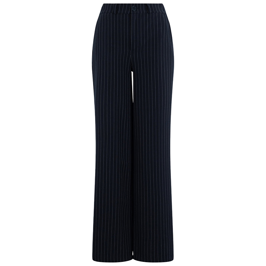 ANNA BLUE BROEK HILO DARK BLUE STRIPE