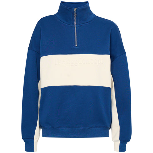 THE JOGG CONCEPT SWEATER SAJA HALFZIP BLOCK NAVY PEONY